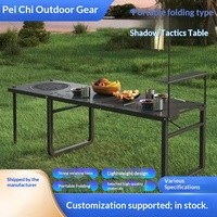 Table pliante multifonctionnelle en acier au carbone pour l'extérieur, légère, pour le camping, le barbecue, le café, librement combinable, Mori