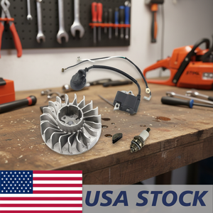 Bobina di accensione e candela con silenziatore compatibili per motoseghe Stihl MS361 MS341 - Product Image 3