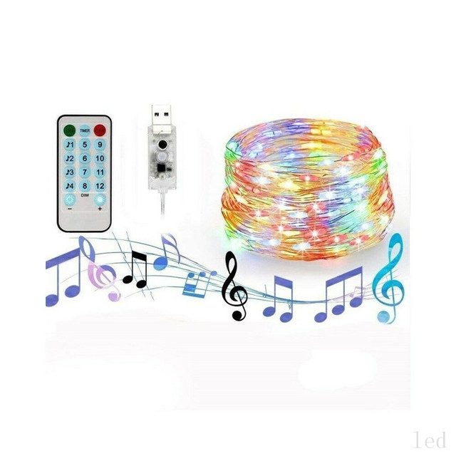 Lanyard Xmas Remote Control 3M 300Leds USB Remote Control Decoration Curtain Fairy Copper Wire String Lights