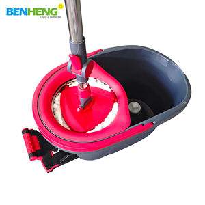 BENHENG Suministros <span class=keywords><strong>de</strong></span> <span class=keywords><strong>limpieza</strong></span> <span class=keywords><strong>para</strong></span> el hogar Fregona giratoria Cubo giratorio <span class=keywords><strong>de</strong></span> metal con pedal, placa <span class=keywords><strong>de</strong></span> fregona triangular - Product Image 4