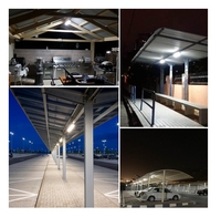 Kit d'éclairage LED Demax Solar Batten Light pour abri de voiture, station de bus, cour, jardin, paysage, extérieur/intérieur, étanche IP65