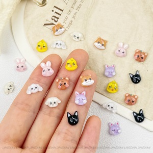100 cái/gói mini động vật hình ảnh mới thỏ, chó, Fox Nail Nguồn cung cấp nhựa DIY Nail Nguồn cung cấp - Product Image 1