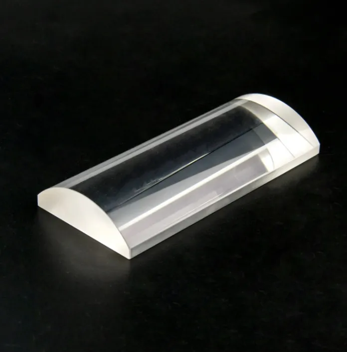 Lente cilíndrica de vidro óptico K9/BK7 plano convexo AR Revestimento cilíndrico