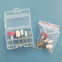 Lot de 10 embouts de ponceuse à ongles en carbure, 0,2" et 0,35", grain 6, formes ovales/rondes, pour kit de polissage manucure/pédicure (Salon)