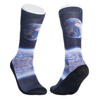 Chaussettes décontractées pour hommes en polyester respirant et élastique, automne-hiver, logo personnalisable sur le revers, séchage rapide, écologiques