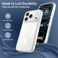 Étui magnétique translucide mat pour iPhone 17 Pro Max, antichoc, sensation de peau luxueuse, coque de protection pour téléphone portable, Fundas