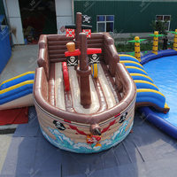 Parc aquatique gonflable commercial personnalisé avec piscine et toboggans-Grande aire de jeux aquatique pour enfants, adultes et famille
