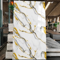 Panel de Pared Decorativo con Patrón Personalizado, Panel de PVC con Impresión 3D de Mármol, Resistente a los Rayos UV, para Interiores