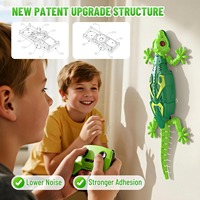 Wiederaufladbarer Wandkletternder Gecko-Roboter Spielzeug mit Fernbedienung, Lustiges Scherzgeschenk für Kinder, Jungen & Mädchen ab 4 Jahren, Geräuscharm Upgrade-Version