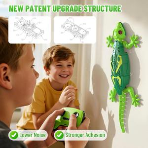 Robot Gecko Grimpant Mural Rechargeable Télécommandé, <span class=keywords><strong>Cadeau</strong></span> Amusant pour Enfants, Garçons et Filles de 4 <span class=keywords><strong>Ans</strong></span> et Plus, Version Silencieuse Améliorée - Product Image 3