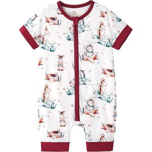 Pelele de Bambú para Bebé, Manga Corta, Pijama Suave de Viscosa de Bambú, Unisex, 0-24 Meses - Product Image 1
