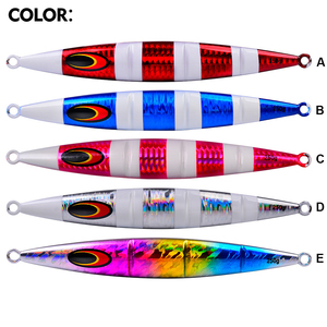 Leurre métallique de haute qualité pour eau salée, 30g-250g, avec éléments lumineux, pour la pêche au jigging à lancer lent en bateau en mer - Product Image 6
