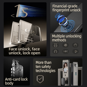 قفل ذكي من تويا للأبواب الألومنيوم مع بصمة الإصبع وكلمة المرور ونظام التحكم في الوصول بتقنية <span class=keywords><strong>RFID</strong></span> وتخزين البيانات السحابية - Product Image 6