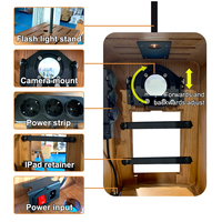 Photomaton vintage en bois pour tablette DSLR pour tablette de 12,9 pouces Photomaton pour fêtes et événements