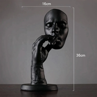 Casier à vin de table en résine personnalisé Présentoir de comptoir de bar Figurine de fumeur personnalisée pour les amateurs de cigares Modèle à motif unique