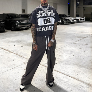 Streetwear poids lourd personnalisé lâche <span class=keywords><strong>Fives</strong></span> T-shirt coton sérigraphie Dtg imprimé T-shirt hommes lavage à l'acide boîte graphique T-shirt - Product Image 5