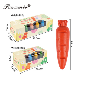 Crayons écologiques de haute qualité 12/24 couleurs Crayons lavables faciles à tenir pour les enfants - Product Image 2