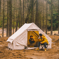 Tente familiale gonflable légère à installation instantanée pour le camping, dômes gonflables, résistante à l'eau, avec pompe, abri portable quatre saisons en Oxford