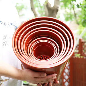 Compra a granel maceta de plástico de doble color moderna-maceta grande impresa para decoración de suelo - Product Image 2