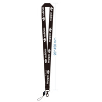 Articles les plus vendus Lanière d'affaires courte/longue de couleur personnalisée avec logo en nylon pour cadeaux promotionnels