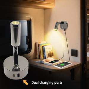 Aluminio RV Yate Barco Interior Luz LED 10V30V Amplio voltaje Atenuación táctil Puertos USB duales Carga rápida de la TYPE-C - Product Image 3