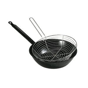 Fryer <b>Pan</b> With Basket 24 Cm Non Stick Ceramic Coating For Deep Frying - Product Image 1