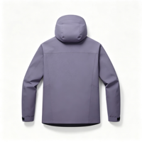 Veste Softshell Imperméable Coupe-Vent de Haute Qualité pour Hommes, Idéale pour la Randonnée et la Pêche en Extérieur, Col Montant, Logo Frontal, à Capuche