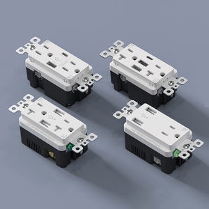 Elegrp Phổ Điện Điện Đôi Tường Ổ Cắm <span class=keywords><strong>USB</strong></span> Phí Ổ Cắm Loại C Tường Ổ Cắm Với 3 AC Cổng <span class=keywords><strong>USB</strong></span> - Product Image 2