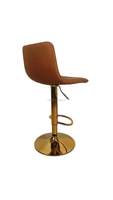 Chaise de bar pivotante réglable en tissu et cuir, avec structure en fer, design moderne pour salon