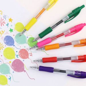 Juego de Bolígrafos de Gel para Estudiantes con Ancho de Escritura de 0.5mm/0.7mm, Tintas Azul, Roja, Morada y Verde, Bolígrafos de Punta Redonda para Papel - Product Image 5