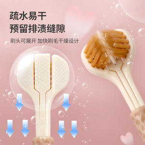 Brosse à dents manuelle 3D pour adultes, à poils souples à trois faces, lot de 5, enrichie en dopamine, pour usage domestique, vente en gros via le commerce électronique en direct - Product Image 1