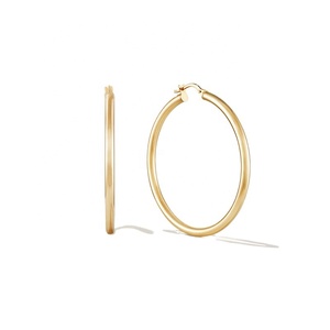 2025 New Exquisite Fashion High Quality Big <b>Hoop</b> Hypoallergenic <b>Earrings</b> Brass 18k Gold Plated Hollow Gold <b>Hoop</b> <b>Earrings</b> - Product Image 1