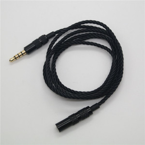 Cable de extensión de auriculares trenzado de cuatro hilos, duradero, de 3,5mm, macho a hembra, 1M, Cable de Audio trenzado negro para dispositivos digitales - Product Image 1