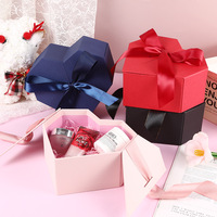 Boîte à bijoux personnalisée, boîte cadeau luxueuse en carton pour la Saint-Valentin, boîte à bijoux en forme de cœur pour mariage