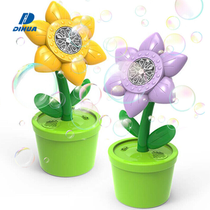Machine à bulles de tournesol Souffleur de bulles automatique Musique intégrée <span class=keywords><strong>et</strong></span> lumières LED Jouet à bulles d'extérieur pour enfants Amusement estival <span class=keywords><strong>et</strong></span> fête - Product Image 1