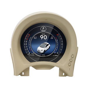 Panel de instrumentos digital para coche con pantalla redonda IPS de 7 pulgadas para Fiat 500 2007-2024, amarillo y negro - Product Image 1