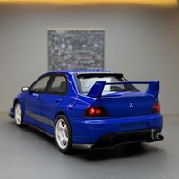 Modèle de voiture en métal authentique sous licence, moulé sous pression 1:24, LANCER Evolution IX EVO, 9ème génération, avec son et lumière, fonction pullback et portes ouvrables