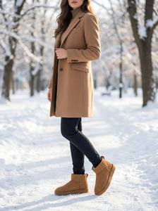 <span class=keywords><strong>Botas</strong></span> <span class=keywords><strong>de</strong></span> Invierno para Mujer, <span class=keywords><strong>de</strong></span> Tubo Recto y Fácil <span class=keywords><strong>de</strong></span> Poner, Cómodas, Forradas <span class=keywords><strong>de</strong></span> Felpa, <span class=keywords><strong>Botas</strong></span> <span class=keywords><strong>de</strong></span> Nieve, MOQ Bajo <span class=keywords><strong>de</strong></span> 36 Pares, Precio Bajo al por Mayor, en Stock - Product Image 3