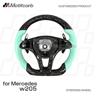 Custom Forged Carbon Fiber <b>Steering</b> <b>Wheel</b> <b>for</b> Mercedes-Benz C E-Class CLA GLA GLC GLE W205 W213 E300 E260 C300 C260 2015-2018 - Product Image 2