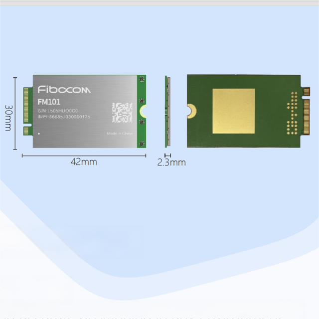 Fibocom FM101 LTE Cat 6 Module M2 Form Factor 300Mbps DL 50Mbps UL GNSS GPS Galileo GLONASS BeiDou Applications CPE Industrial