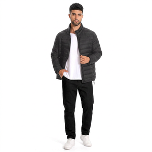 FINER THREADS Veste matelassée unisexe pour homme, haute qualité, réfléchissante, respirante, séchage rapide, col montant, manteau d'hiver, style urbain - Product Image 1