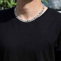 Chaîne cubaine plaquée or 14 carats Gaovo avec zircons CZ, style bling-bling hip-hop, pour hommes et femmes, idéale pour les soirées