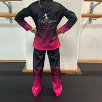 Survêtement d'entraînement personnalisé par sublimation, coloré et chaud, pour l'hiver, costume d'entraînement de cheerleader, vestes et pantalons pour équipes de cheerleading et de danse
