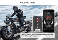 Traceur GPS 4G NTO NTG02M pour moto avec coupure moteur, contrôle de verrouillage/déverrouillage, système d'alarme de porte et positionnement GPRS/GSM