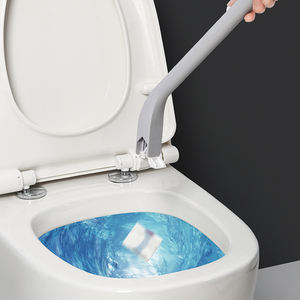 קיר-רכוב זמין חד פעמי אפור ולבן מברשת עם wand ניקוי פתרון ניקוי מברשות עבור חדר אמבטיה - Product Image 3