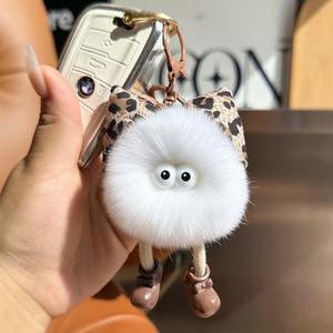 Llavero de Peluche con Forma de Lazo y Estampado de Leopardo, Accesorio para Bolsos, Colgante 3D, para Manualidades, Venta al Por Mayor - Product Image 6