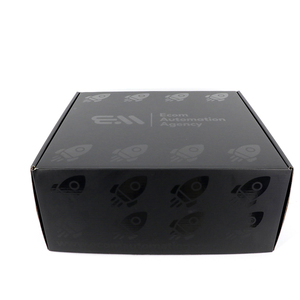 Tùy Chỉnh Thiết Kế Ưa Thích Màu Đen Hộp Gửi Thư Sang Trọng Sóng Quần Áo Bao Bì Vận Chuyển Các Tông Màu Đen Bưu Phẩm Hộp Với Logo - Product Image 3