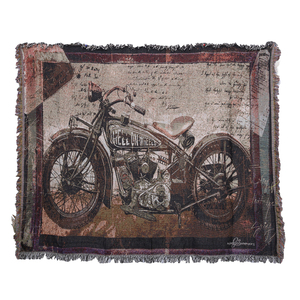 Manta tejida de arte Vintage <span class=keywords><strong>para</strong></span> motocicleta, tapiz colgante de pared <span class=keywords><strong>para</strong></span> el hogar, café, decoración, sofá, sillón - Product Image 1