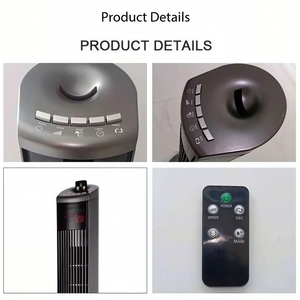 Electric Bladeless Ventilateur <b>Tower</b> Pedestal <b>Fans</b> Black <b>Tower</b> <b>Fan</b> - Product Image 2