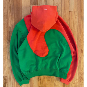 Personalizado de alta calidad de peso pesado 100% algodón French Terry 400 500 GSM 3D Sudadera con capucha de dos colores para hombres y mujeres Diseño de bloque de <span class=keywords><strong>color</strong></span> - Product Image 3